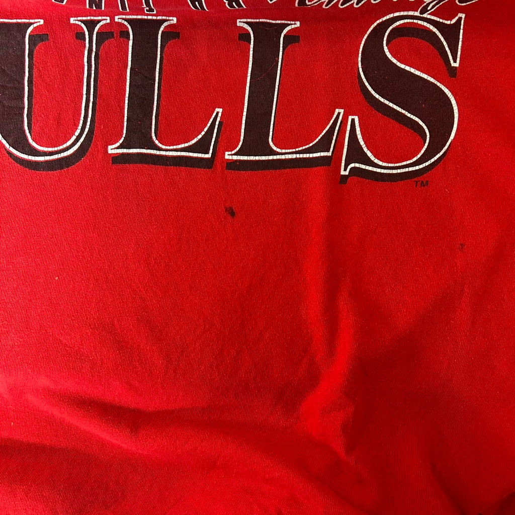 90's NBA CHICAGO BULLS LOGO 7 inc size XL MADE in USA