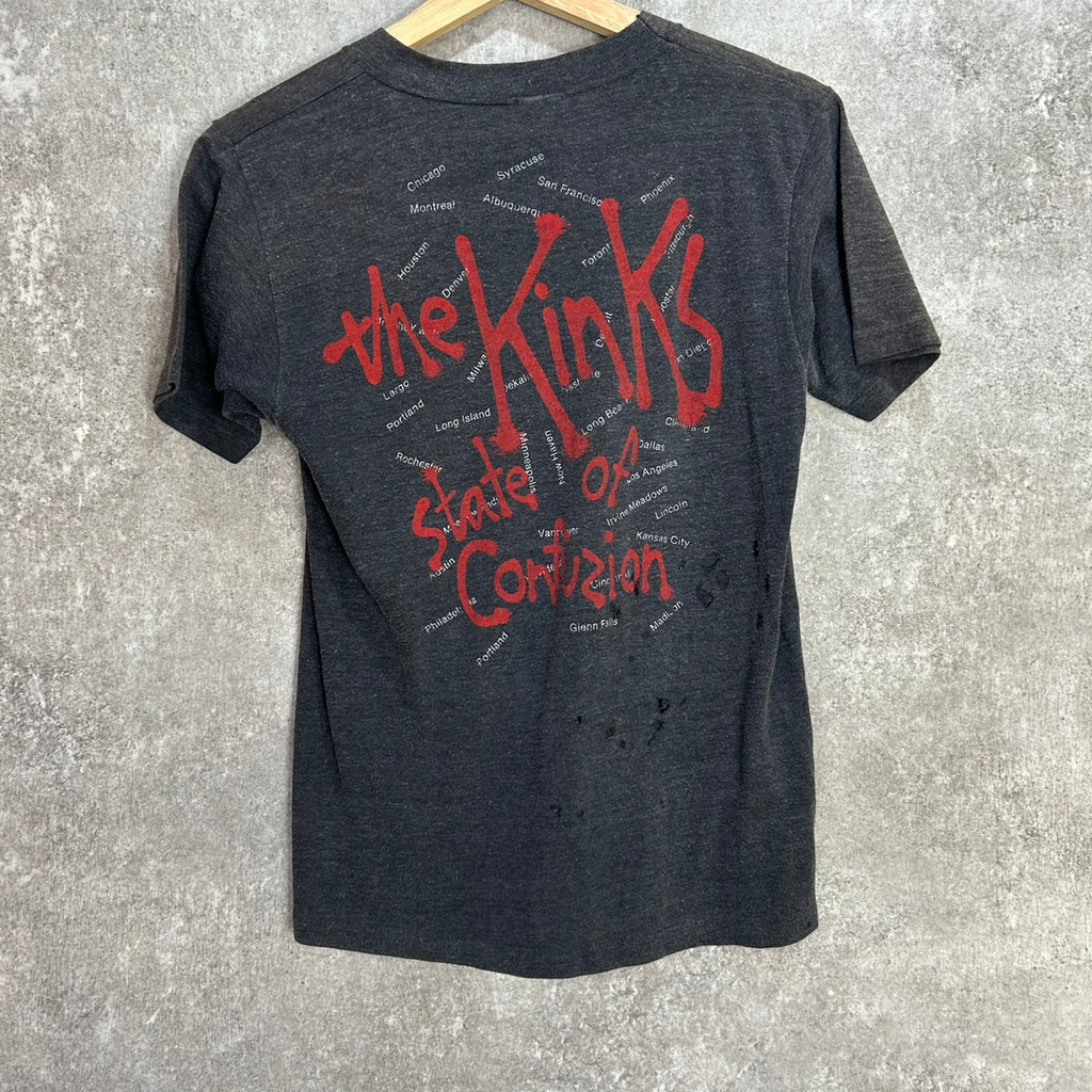 THE KINKS 80s tee vintagetee USA BAND TEE