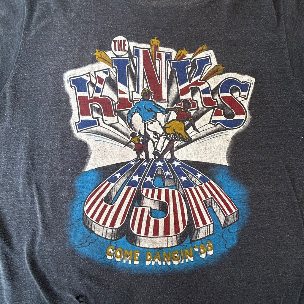 THE KINKS 80s tee vintagetee USA BAND TEE