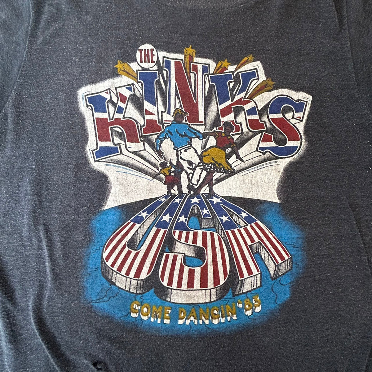 THE KINKS 80s tee vintagetee USA BAND TEE