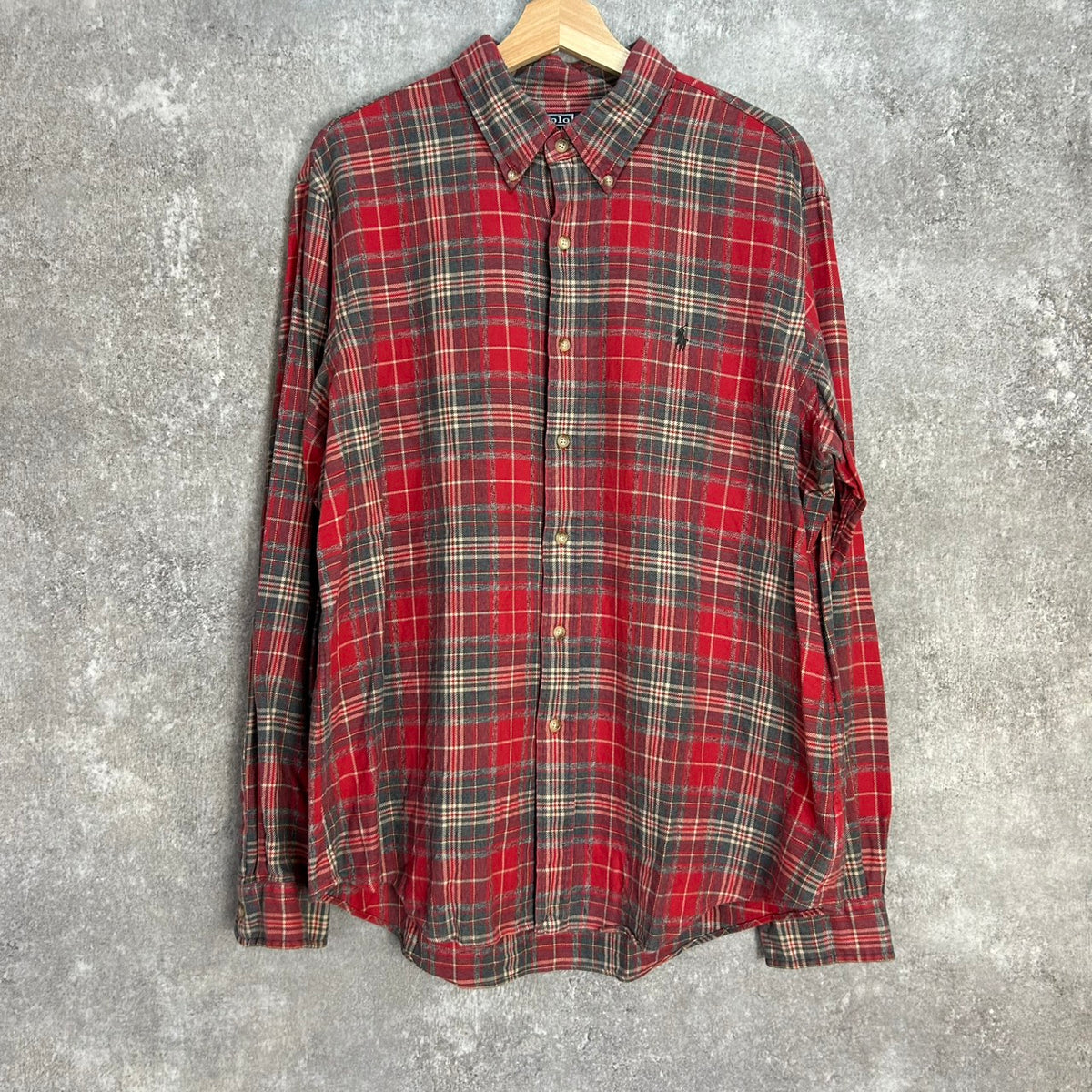 Polo by Ralph Lauren CUSTOM FIT SIZE XL CHECK SHIRT RED