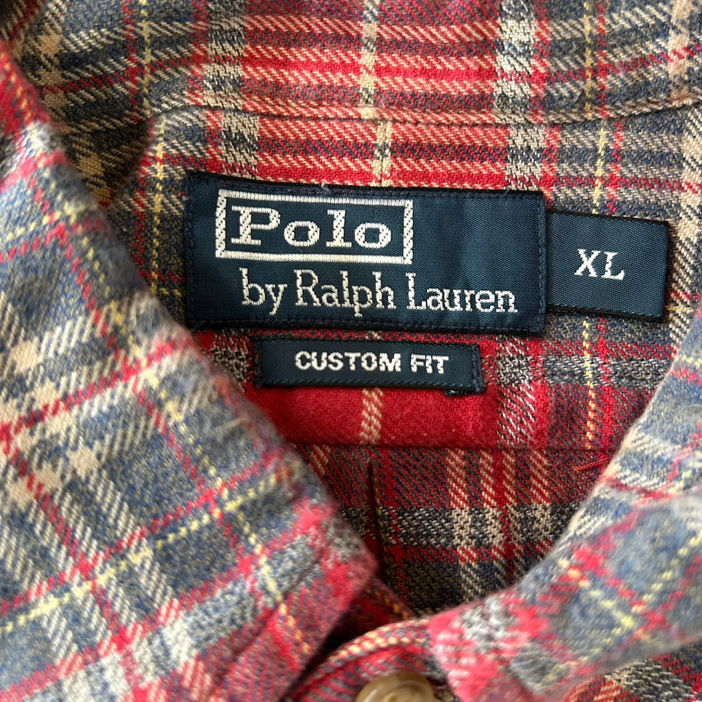 Polo by Ralph Lauren CUSTOM FIT SIZE XL CHECK SHIRT RED