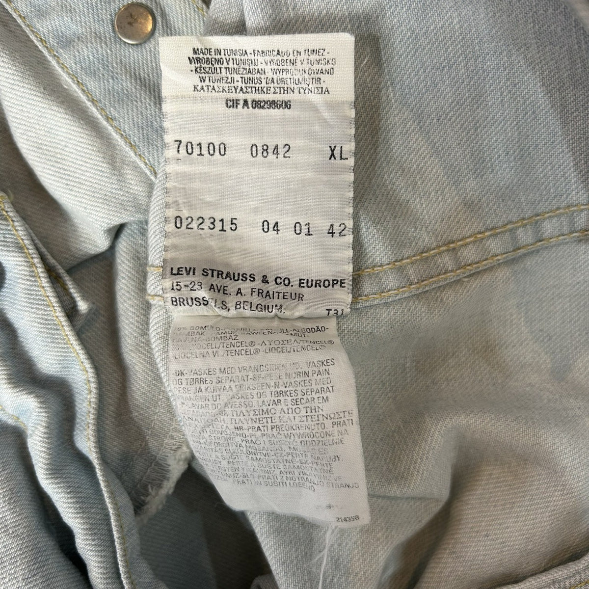 00's EU Levi's ENGINEERED 70100 3D CUT SIZE XL Y2K