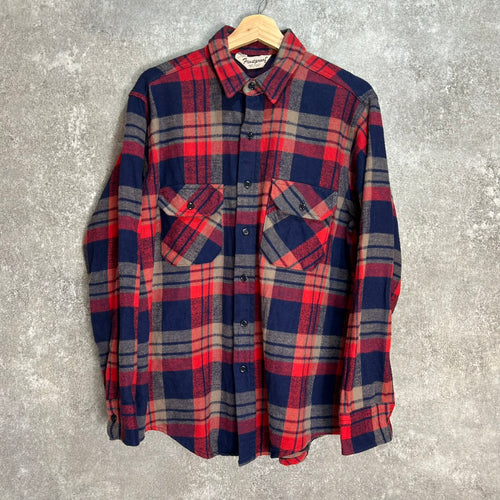 80's Frostproof  Plaid Flannel Shirt MADE IN USA SIZE L