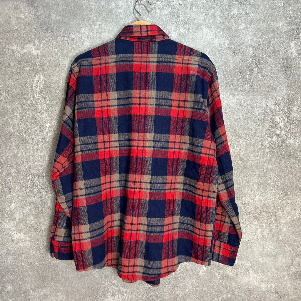 80's Frostproof  Plaid Flannel Shirt MADE IN USA SIZE L