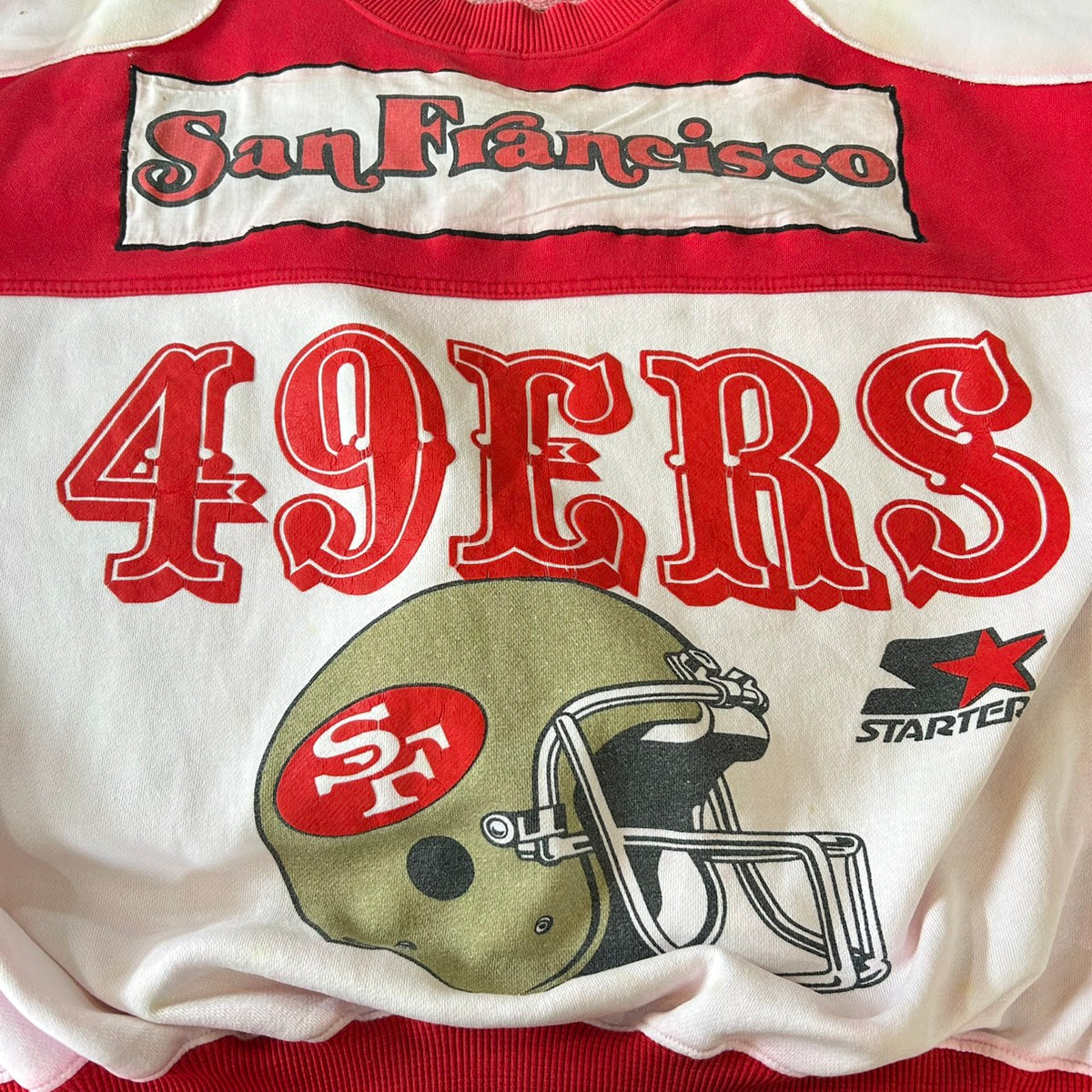 90's STARTER NFL San Francisco 49ers VINTAGE SWEAT MADE IN MALAYSIA