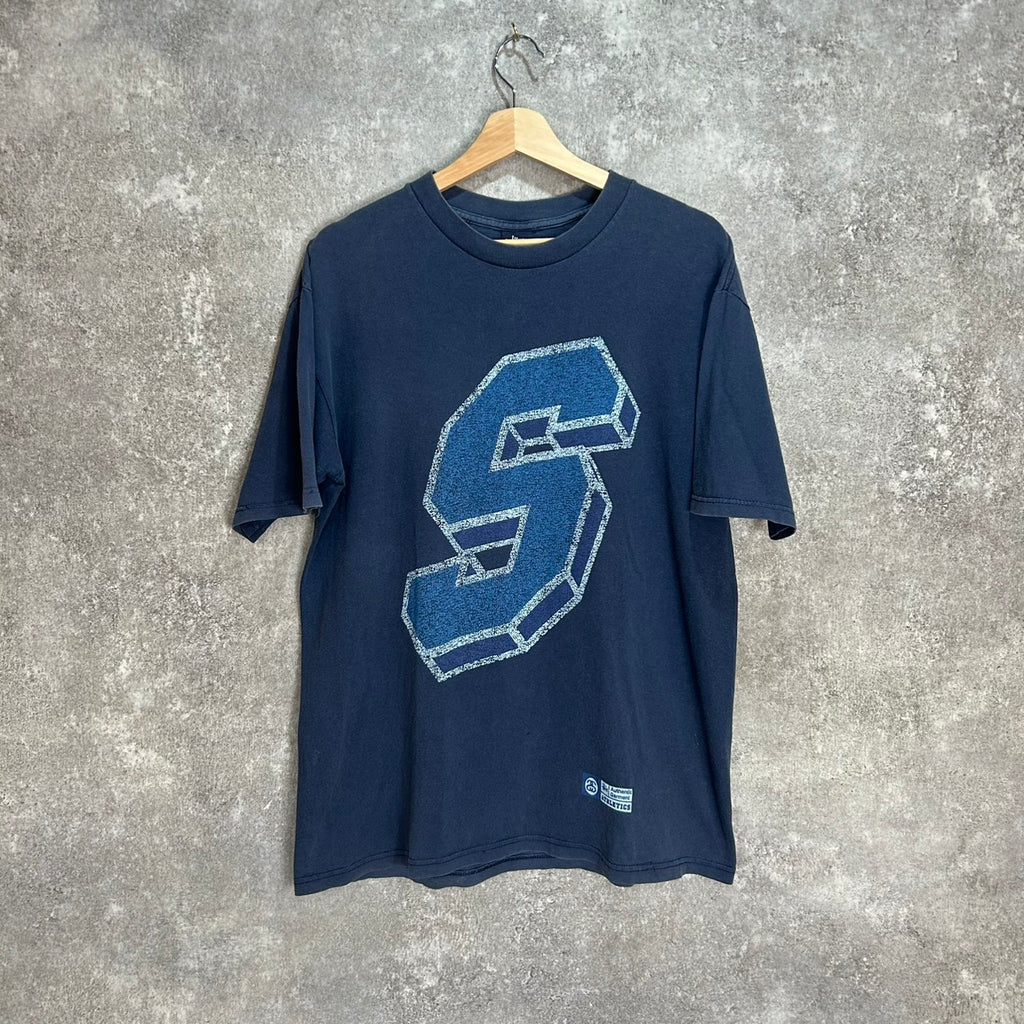 90's OLD STUSSY S LOGO GOOD FADE NAVY OLD SKATE