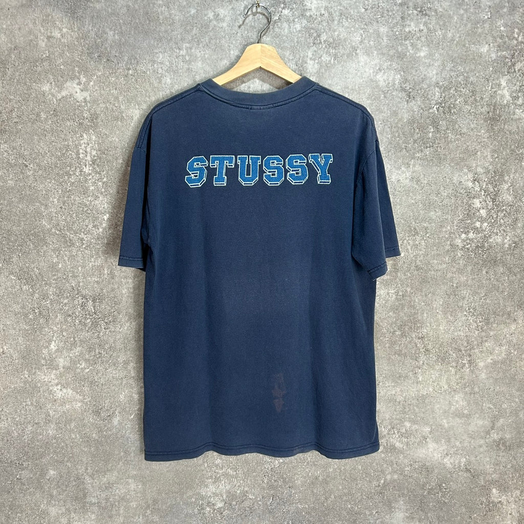90's OLD STUSSY S LOGO GOOD FADE NAVY OLD SKATE