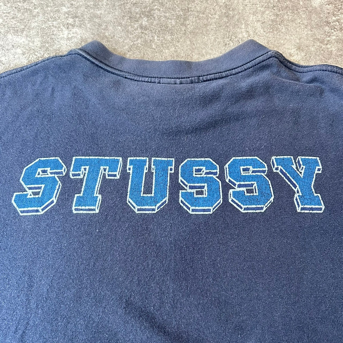 90's OLD STUSSY S LOGO GOOD FADE NAVY OLD SKATE