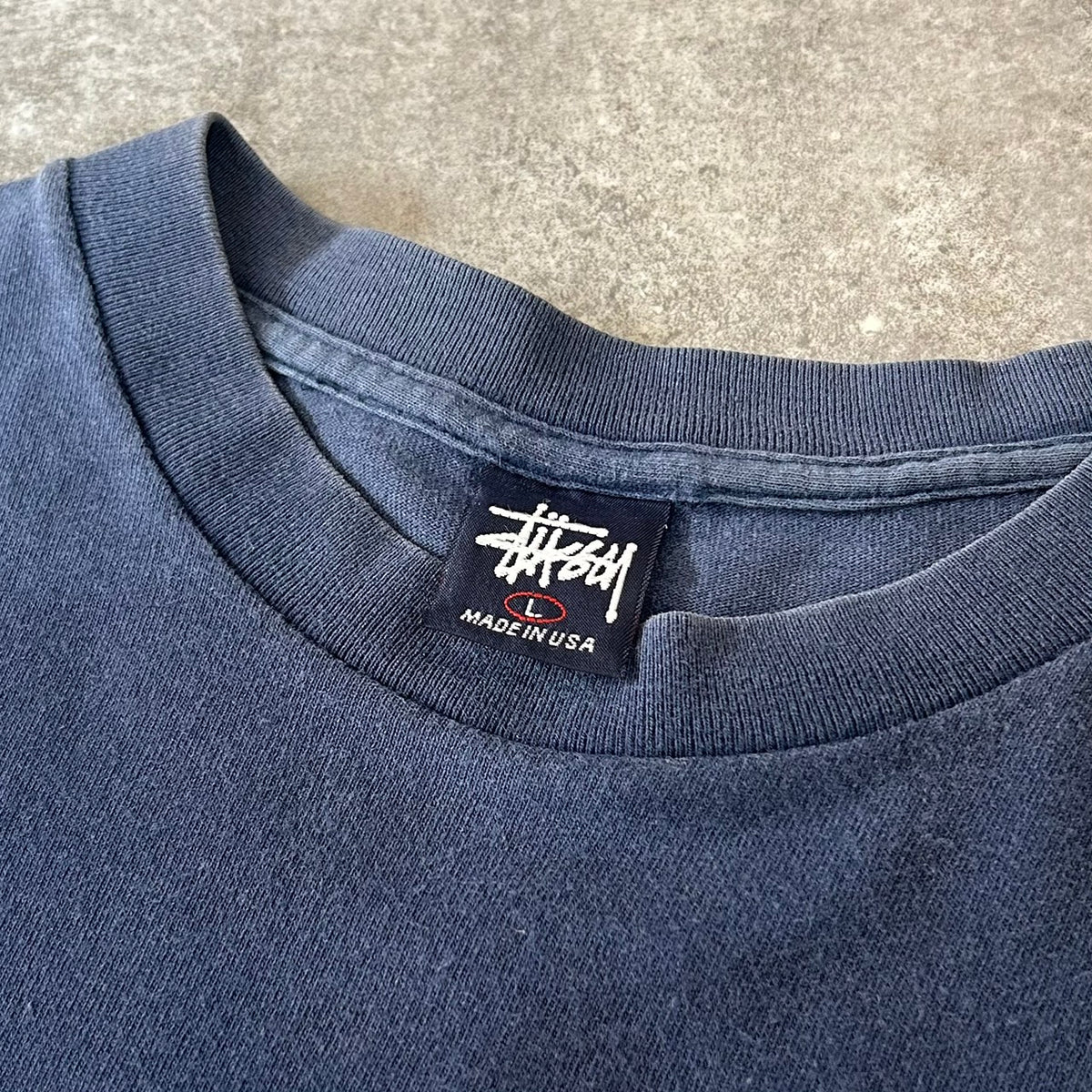 90's OLD STUSSY S LOGO GOOD FADE NAVY OLD SKATE