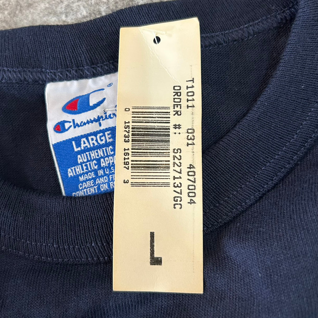 90's Champion Tee NAVY Deadstock MADE in USA