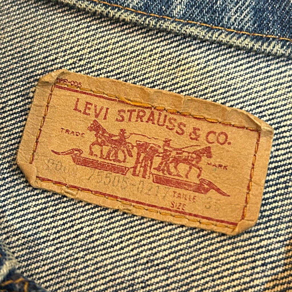 70's - 80's Levi’s 75505-0217 size 36 DENIM TRUCKER JACKET MADE IN CANADA