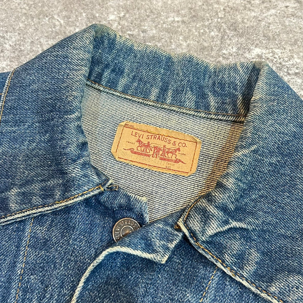 70's - 80's Levi’s 75505-0217 size 36 DENIM TRUCKER JACKET MADE IN CANADA