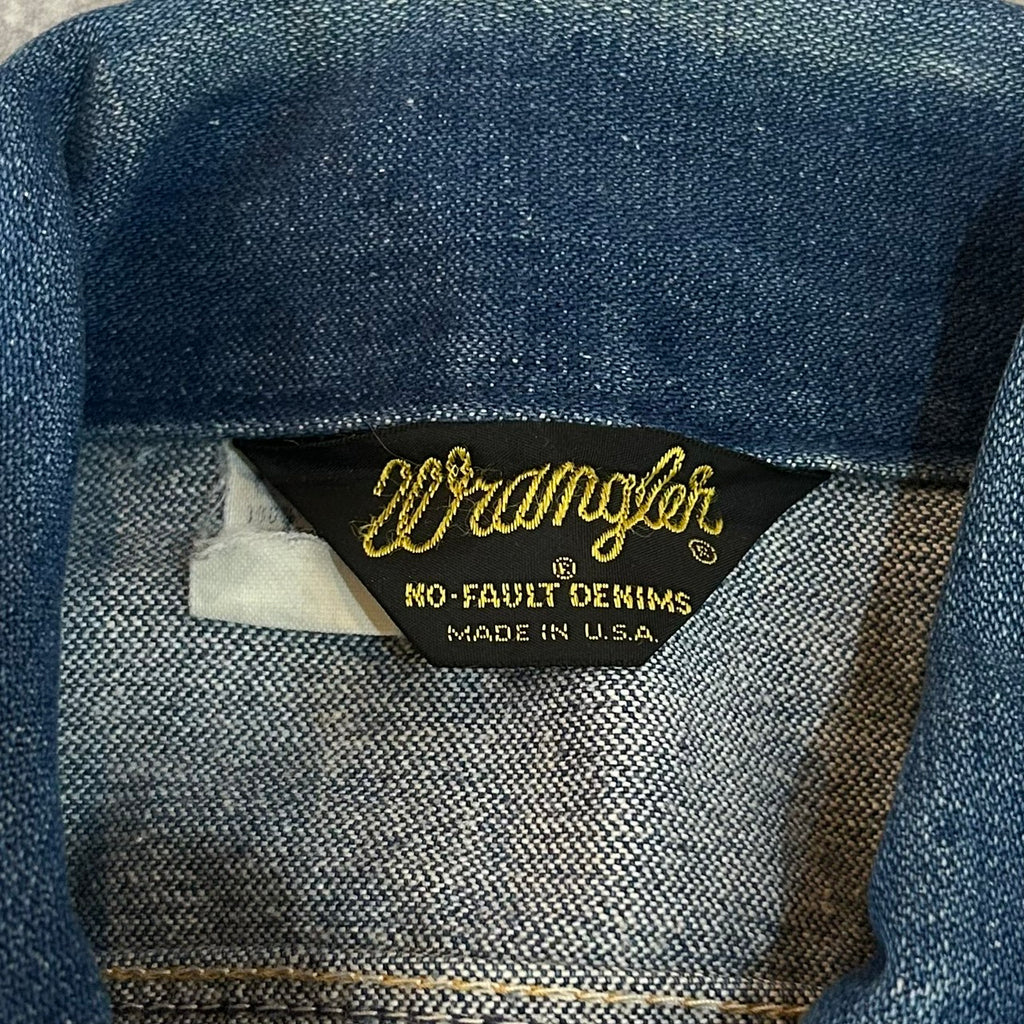 Wrangler 80's 136MJ DENIM TRUCKER JACKET size.36LONG MADE in USA