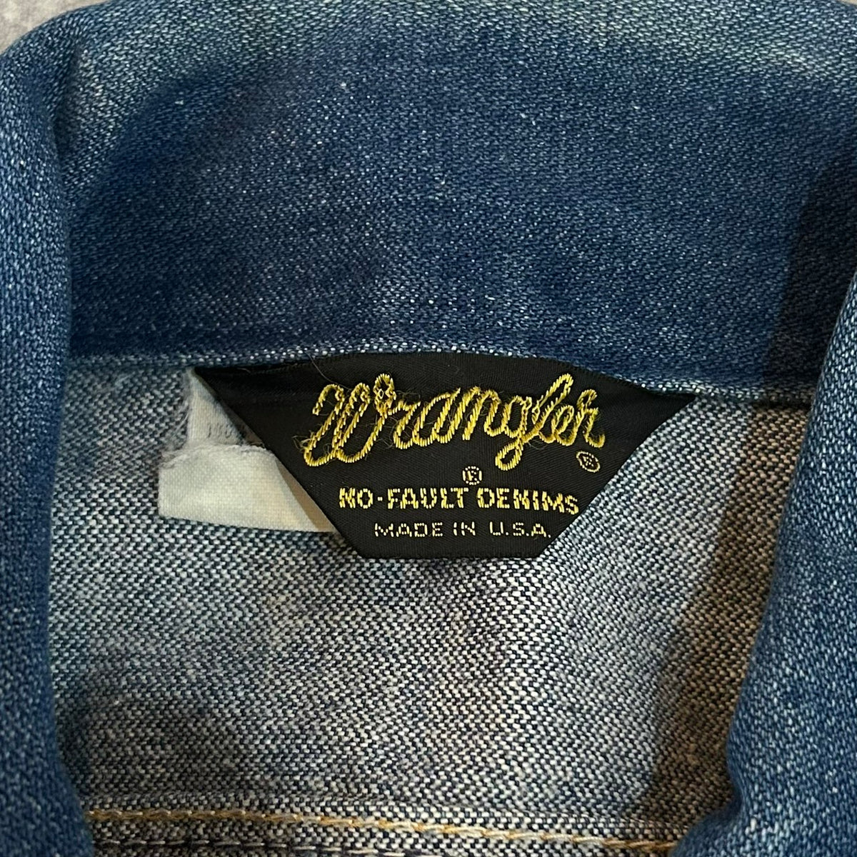 Wrangler 80's 136MJ DENIM TRUCKER JACKET size.36LONG MADE in USA