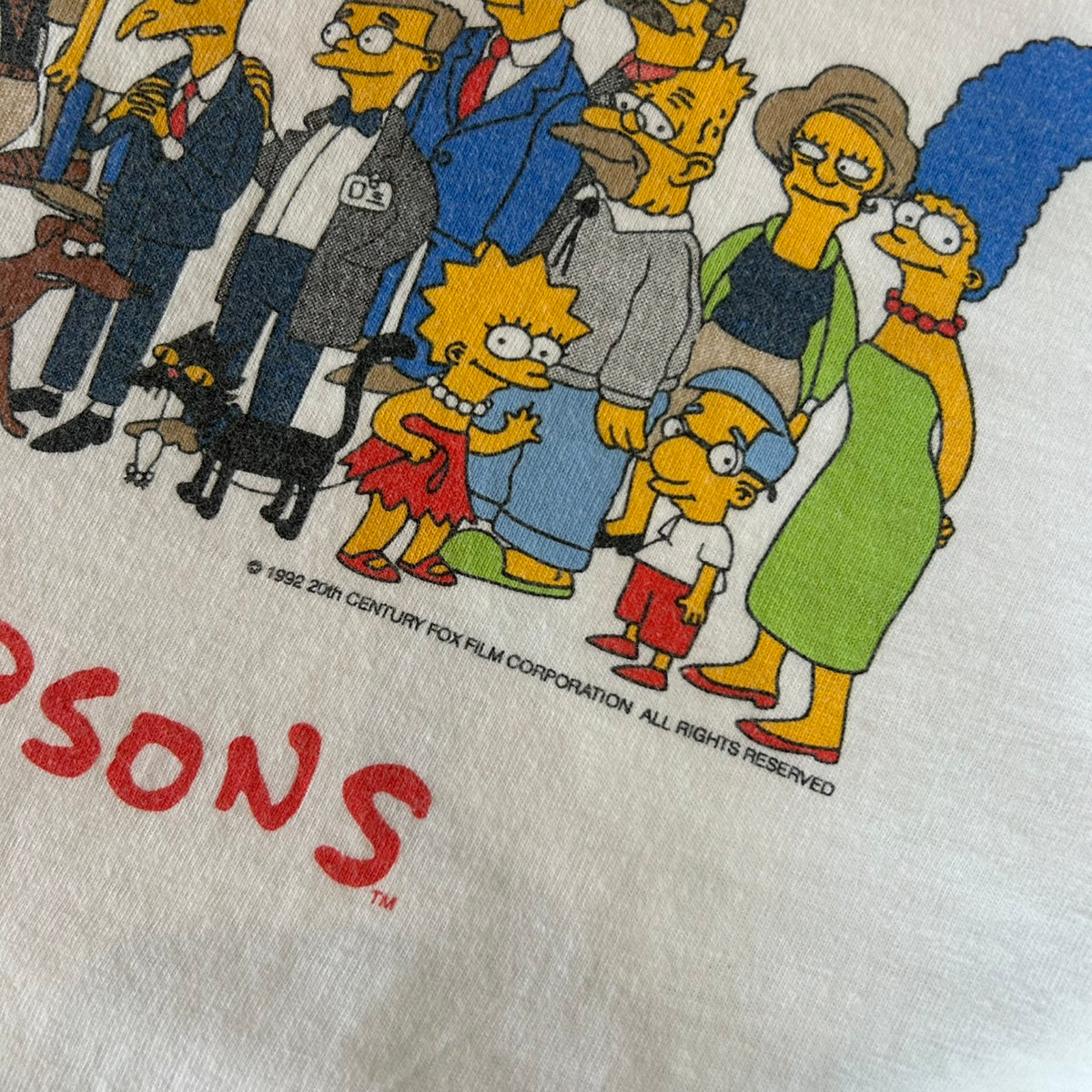 90's Hanes BEEFY-T THE Simpsons 1992 20th CENTURY FOX FILM VINTAGE Tee