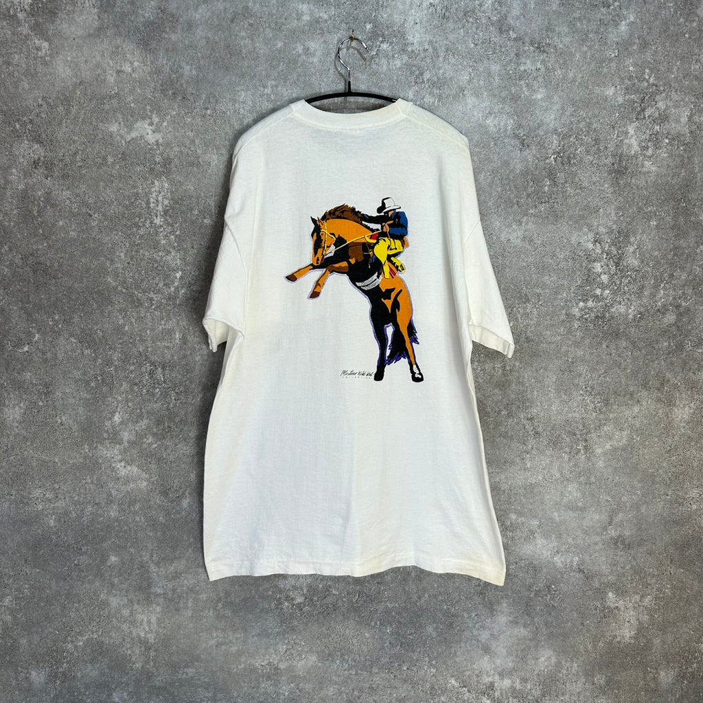 90's Marlboro Wild West POCKET Tee COWBOY VINTAGE T