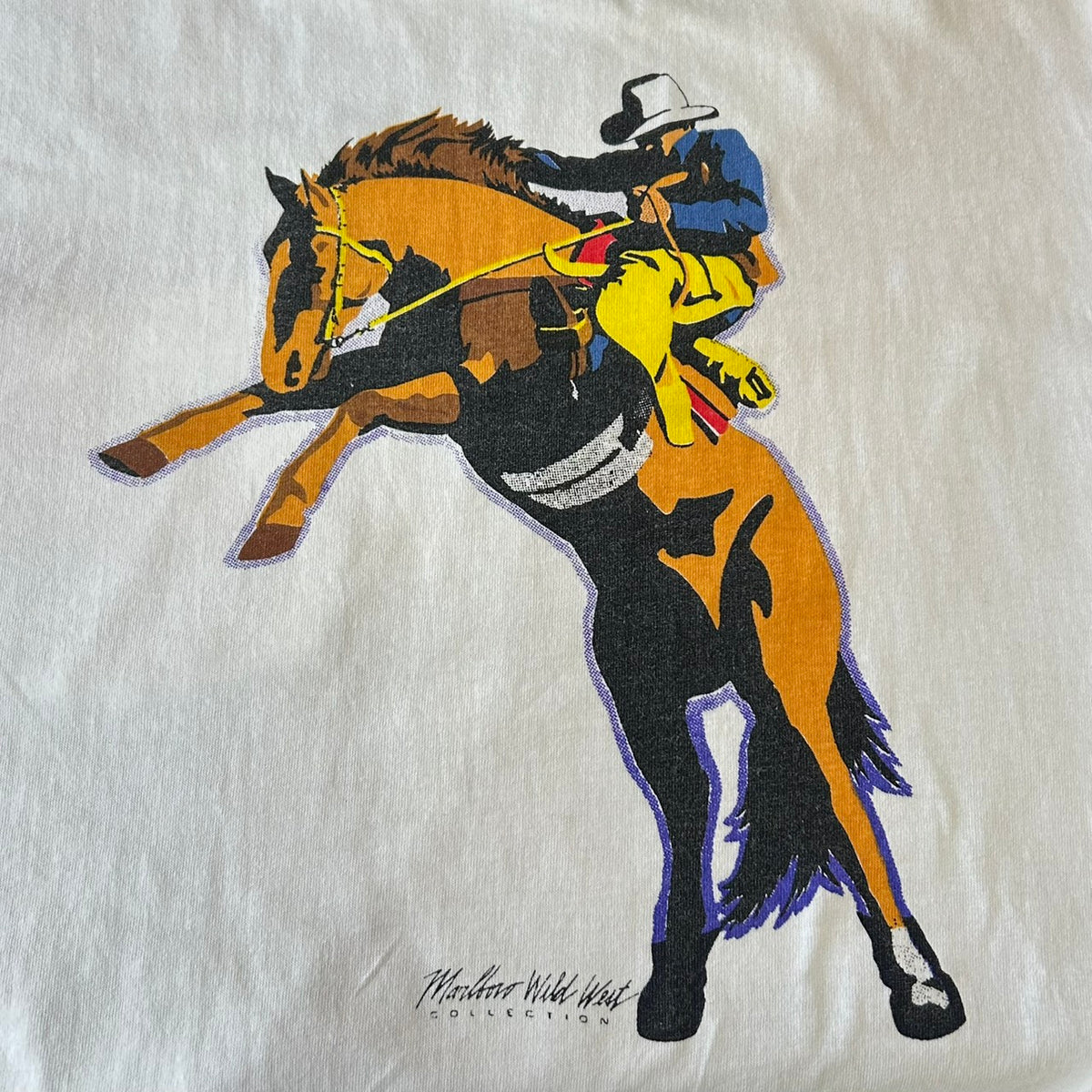 90's Marlboro Wild West POCKET Tee COWBOY VINTAGE T