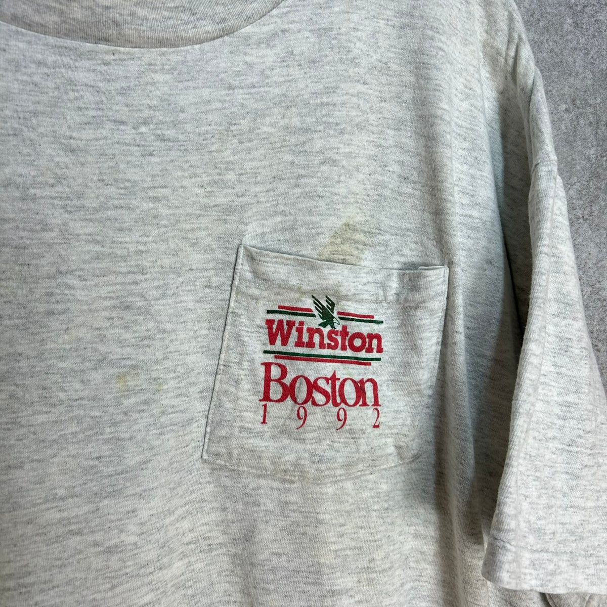 90's Winston BOSTON Souvenir Pocket Tee 1992 VINTAGE