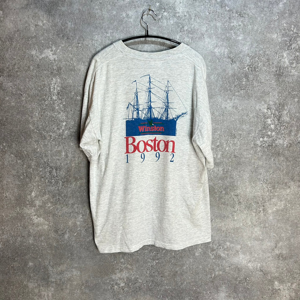 90's Winston BOSTON Souvenir Pocket Tee 1992 VINTAGE