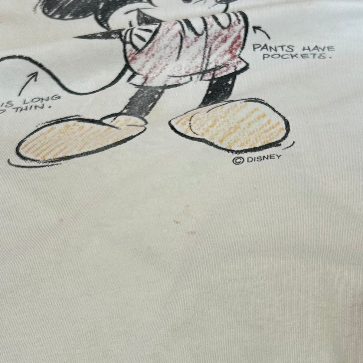 90's Disney Mickey Mouse Sketch Tee Hanes size L