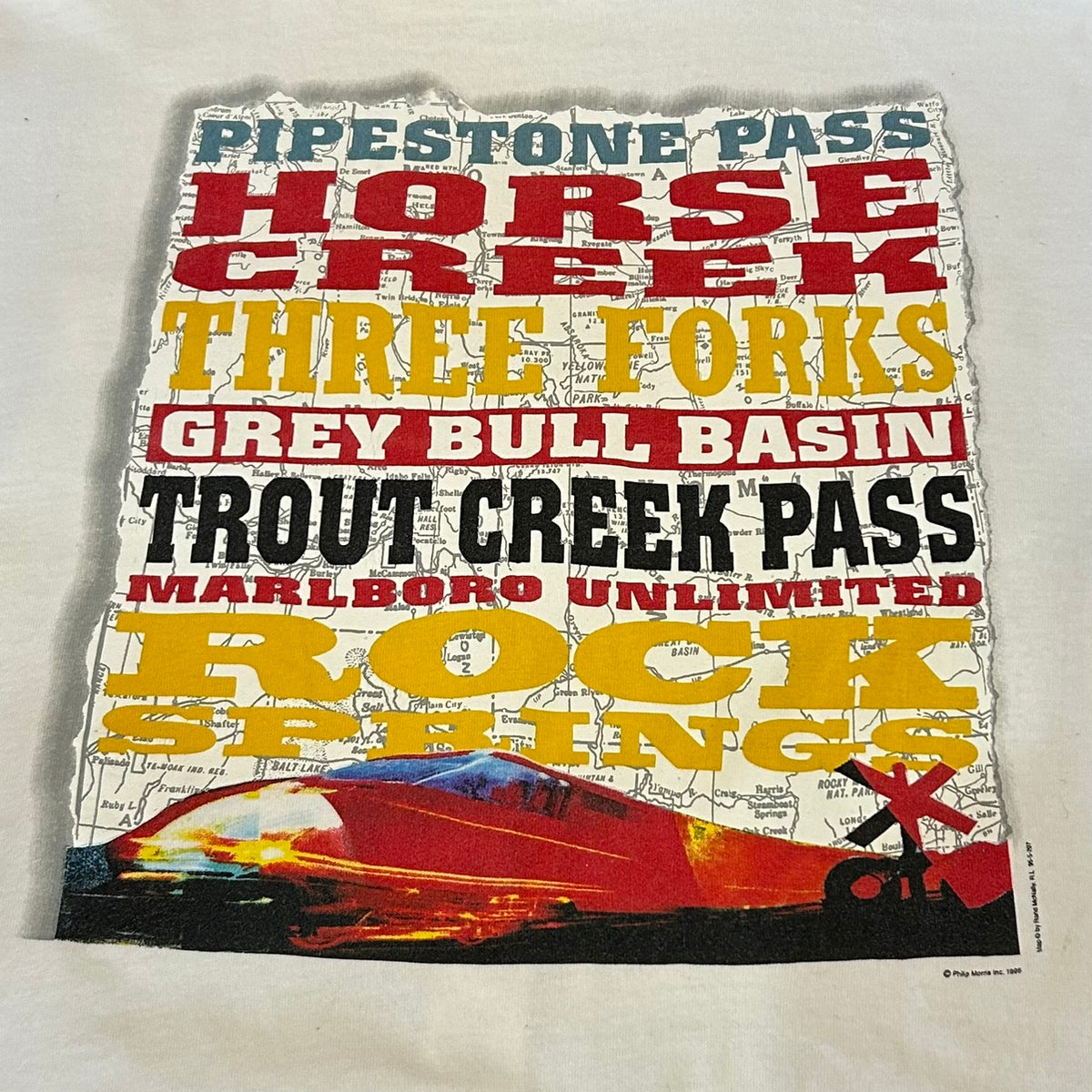 90's Marlboro HORSE CREEK POCKET Tee Size XL Fruit of the loom VINTAGE