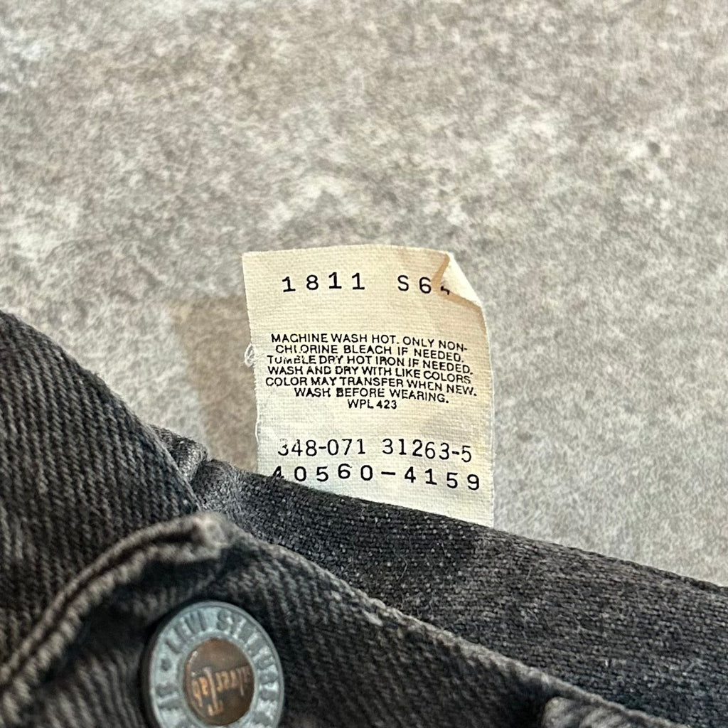 90's Levi's Silver Tab BLACK DENIM Loose MADE in MEXICO W32 L36 40560-4159