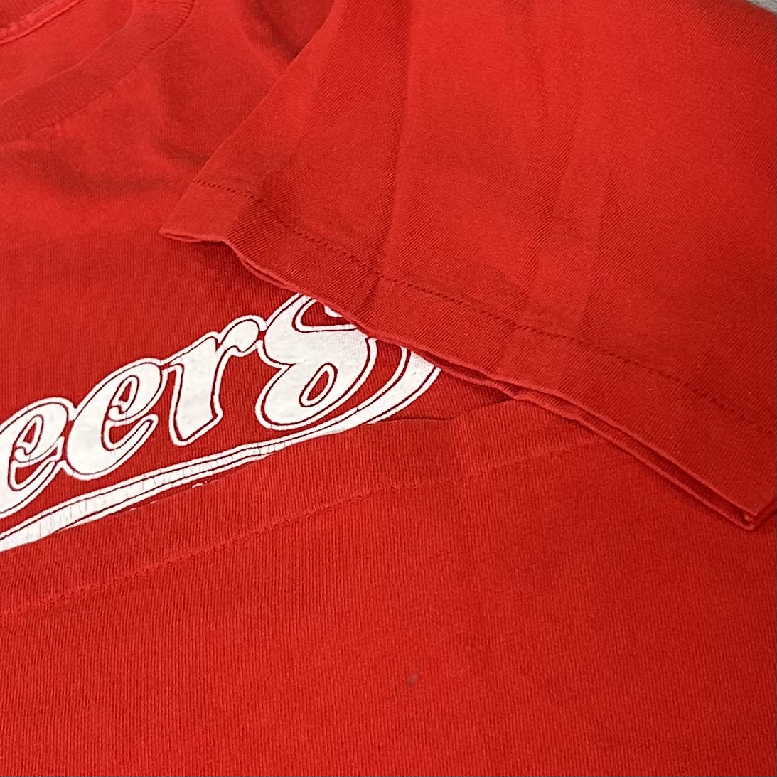 90's Cheers BOSTON Print Tee Size XL Tee Jays MADE in USA VINTAGE T