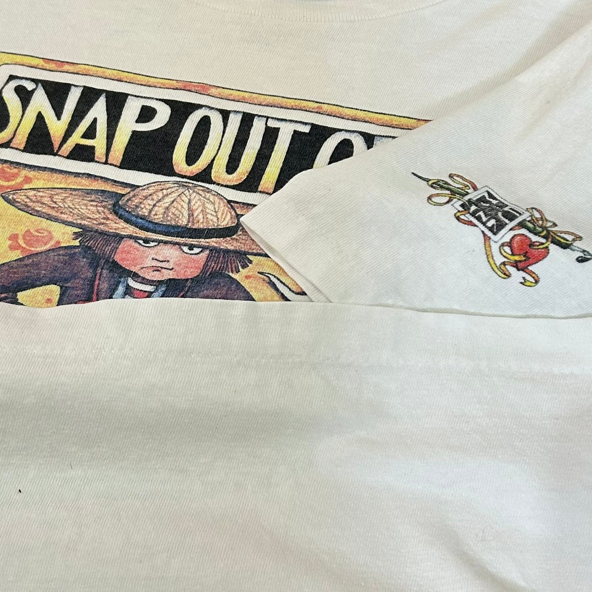 90's Mary Engelbreit "SNAP OUT OF IT." Print Tee Size L MADE in USA ART Tee