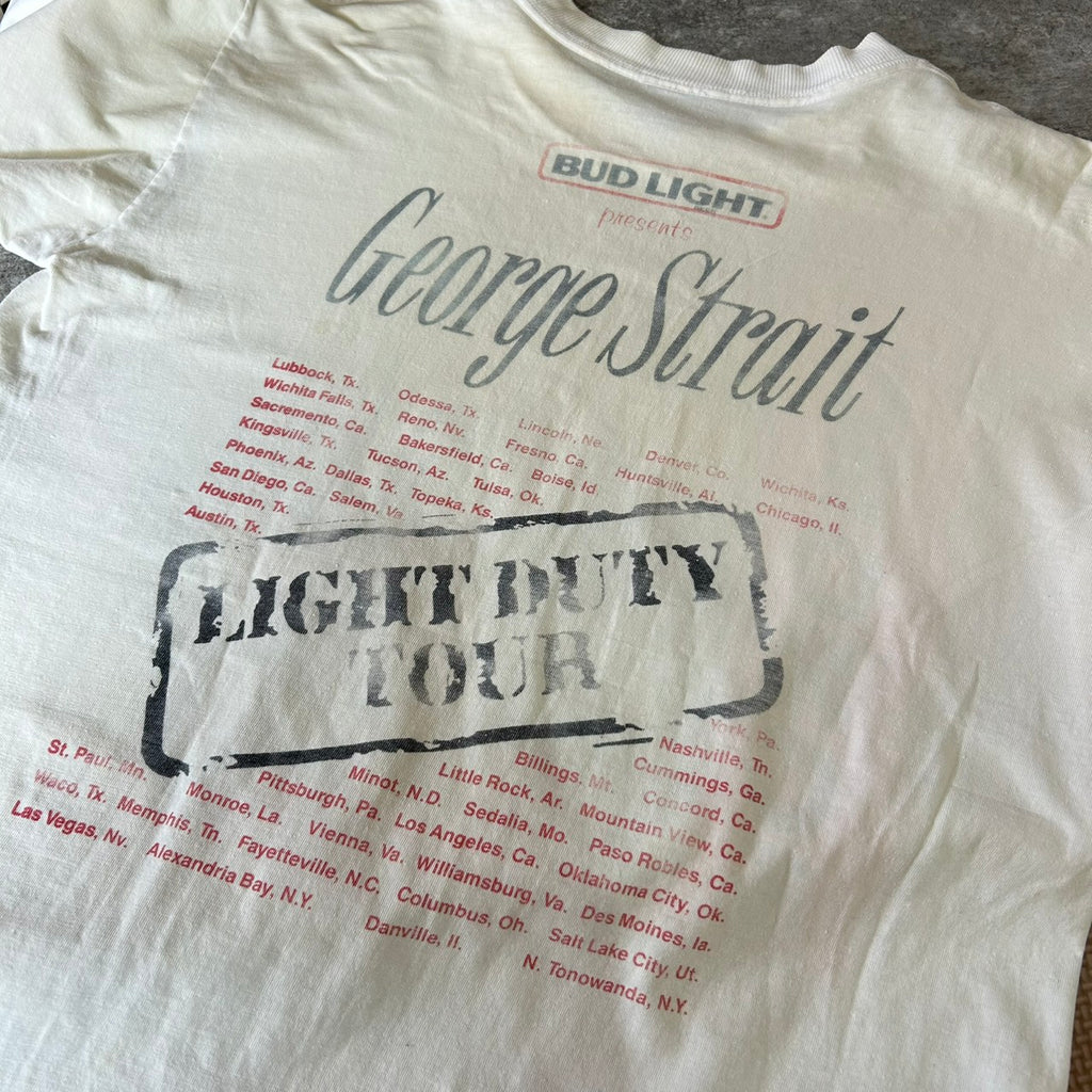 90's George Strait Livin' It Up Tour BUD LIGHT BAND T VINTAGE