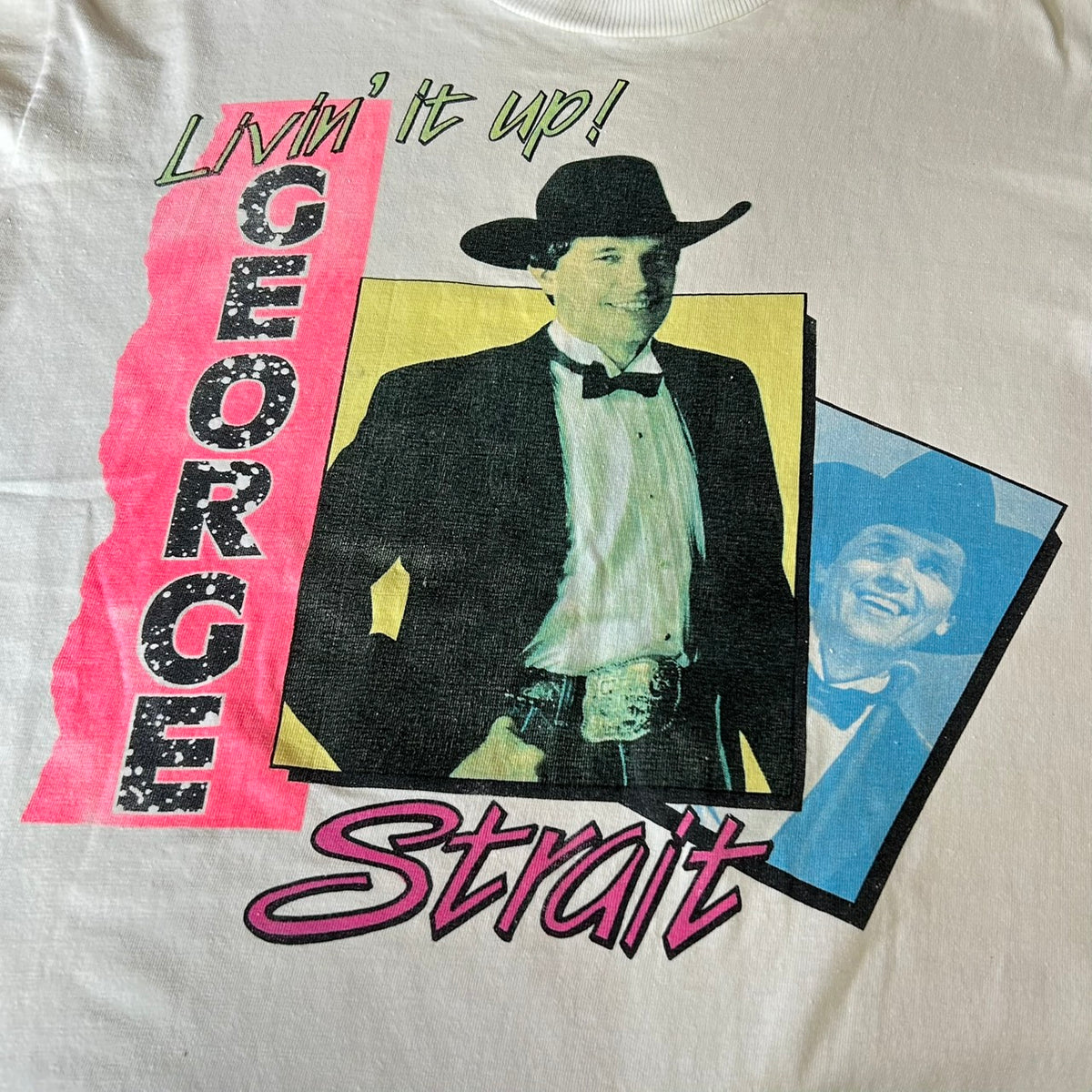 90's George Strait Livin' It Up Tour BUD LIGHT BAND T VINTAGE