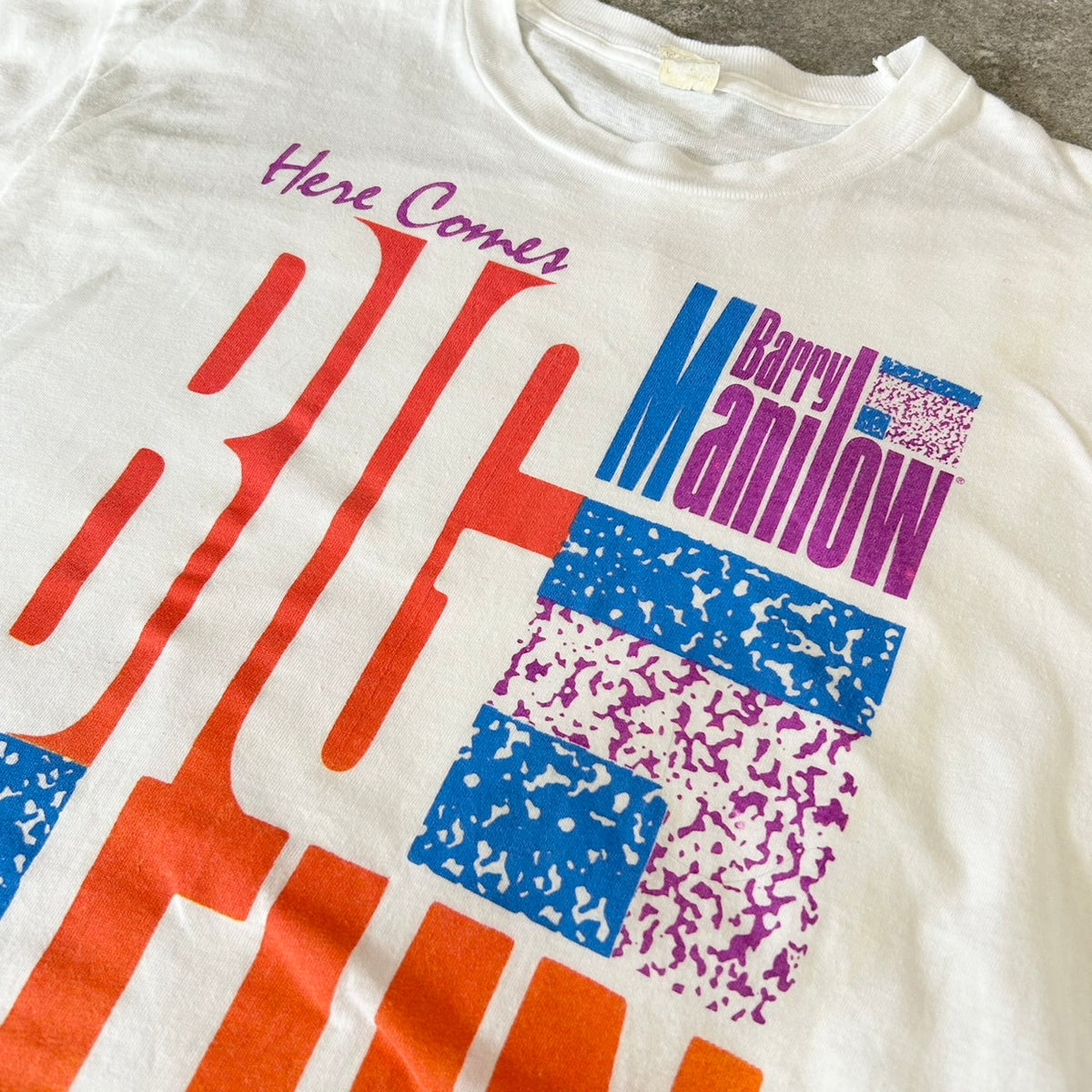 80's Barry Manilow Here Comes Big Fun Tour BAND Tee VINTAGE T size XL
