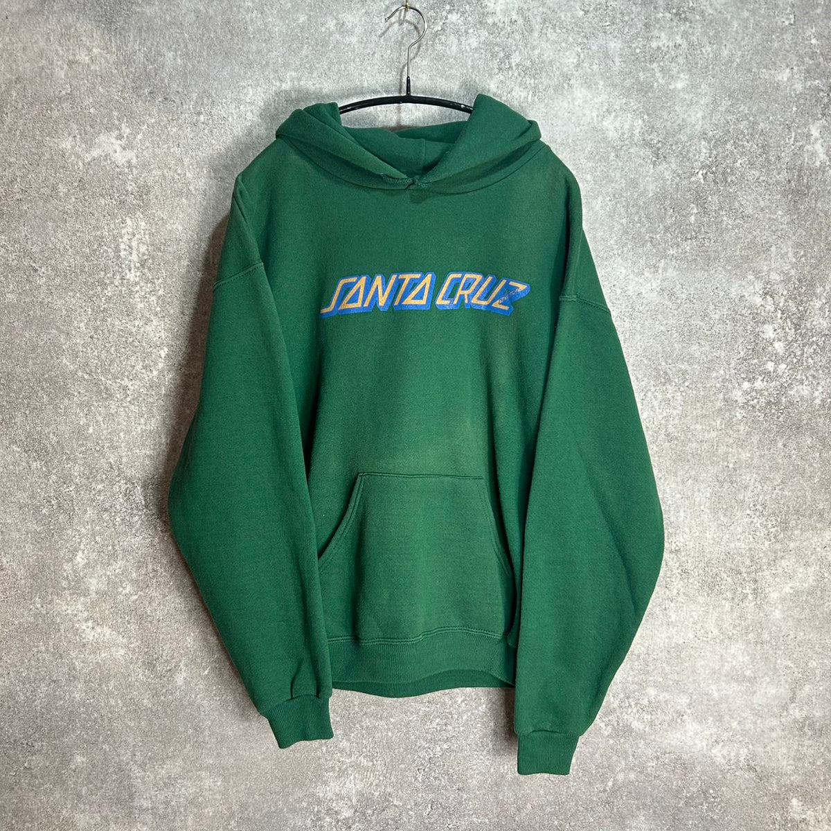 SANTA CRUZ 90's Lee FRONT LOGO HOODIE GREEN GOOD FADE