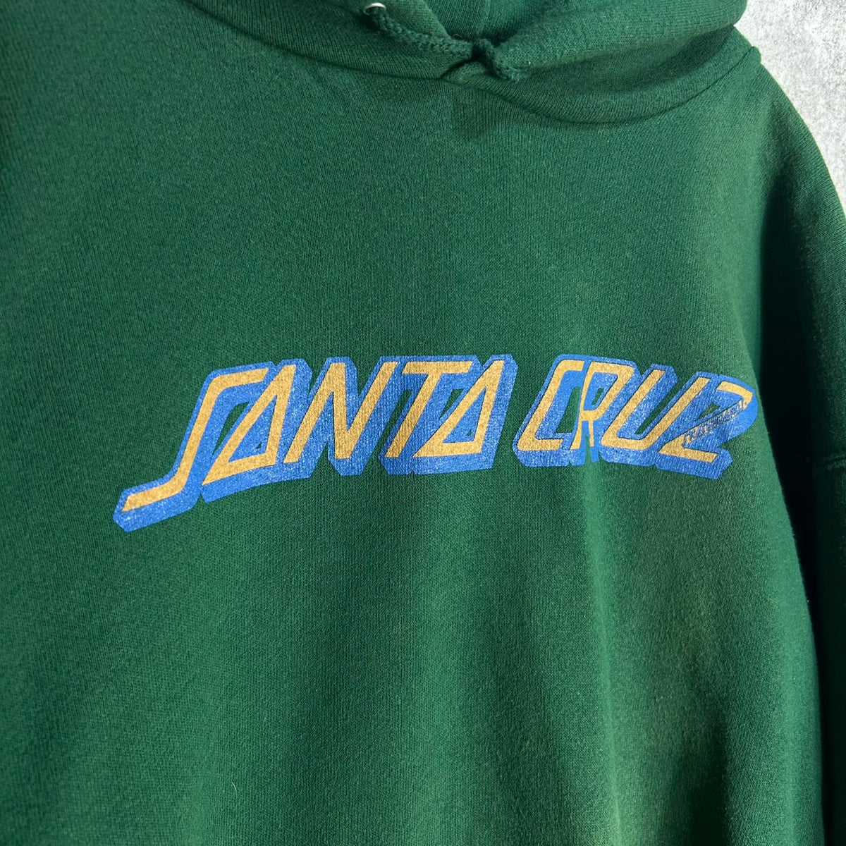 SANTA CRUZ 90's Lee FRONT LOGO HOODIE GREEN GOOD FADE