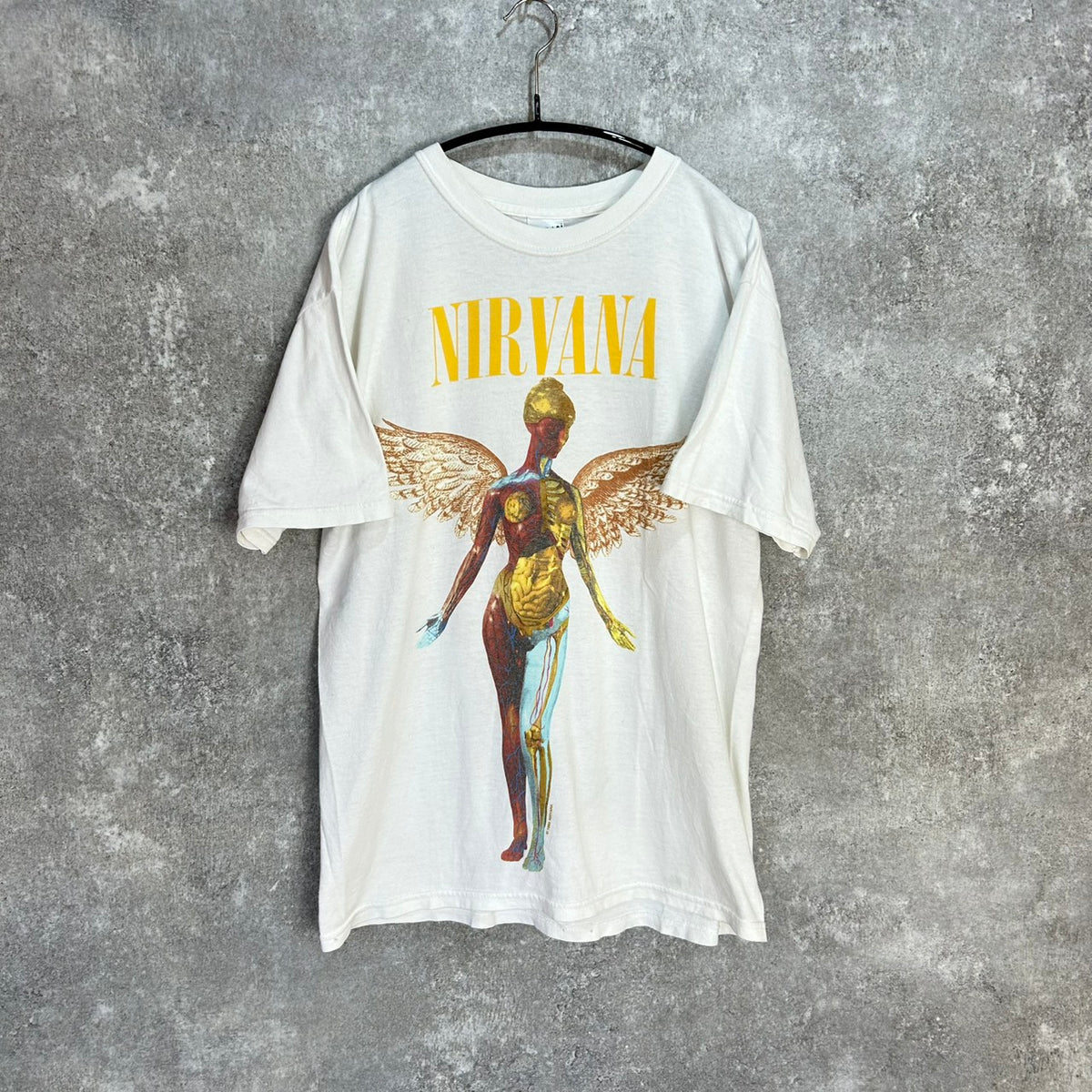 00's NIRVANA IN UTERO BAND TEE GILDAN SIZE M 1993 © Y2K