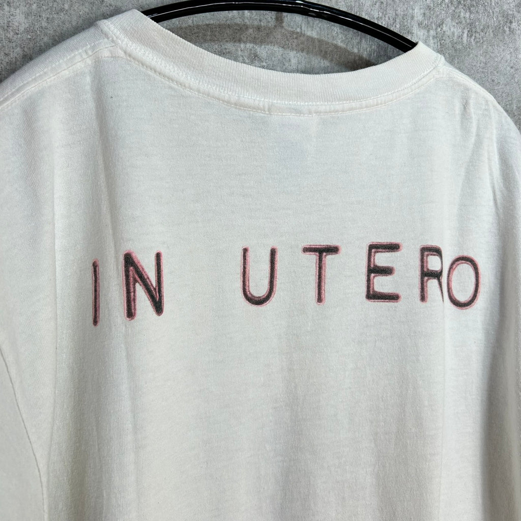 00's NIRVANA IN UTERO BAND TEE GILDAN SIZE M 1993 © Y2K
