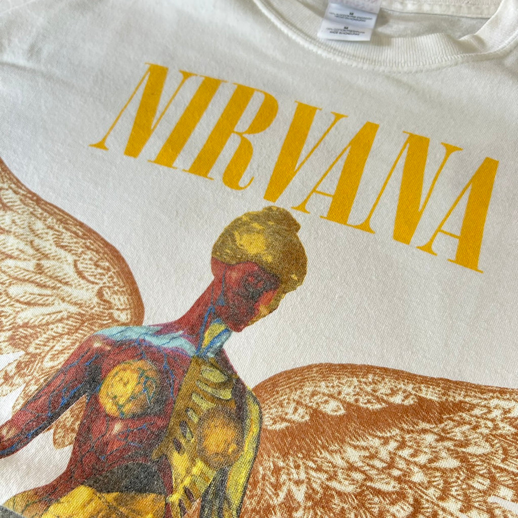 00's NIRVANA IN UTERO BAND TEE GILDAN SIZE M 1993 © Y2K
