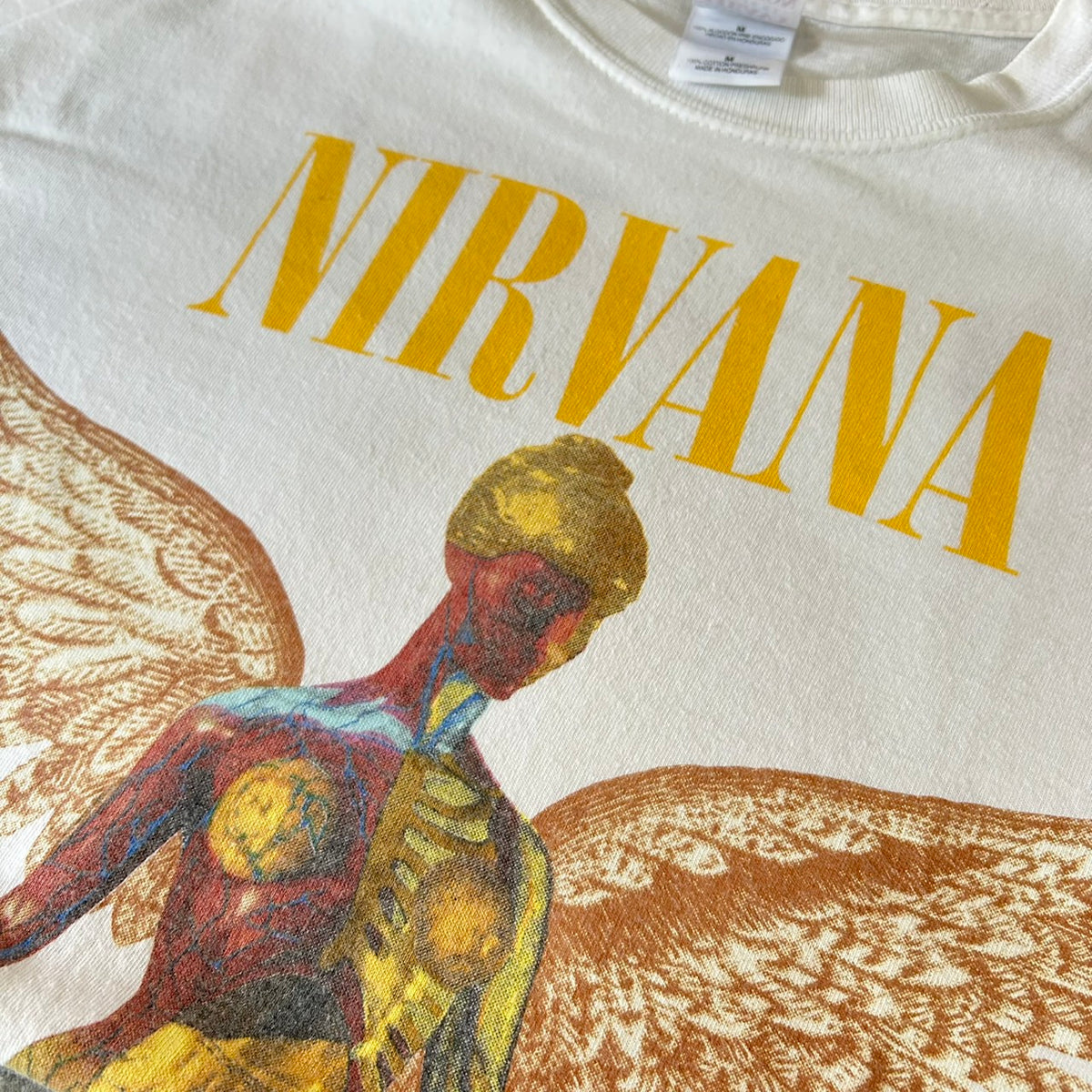 00's NIRVANA IN UTERO BAND TEE GILDAN SIZE M 1993 © Y2K