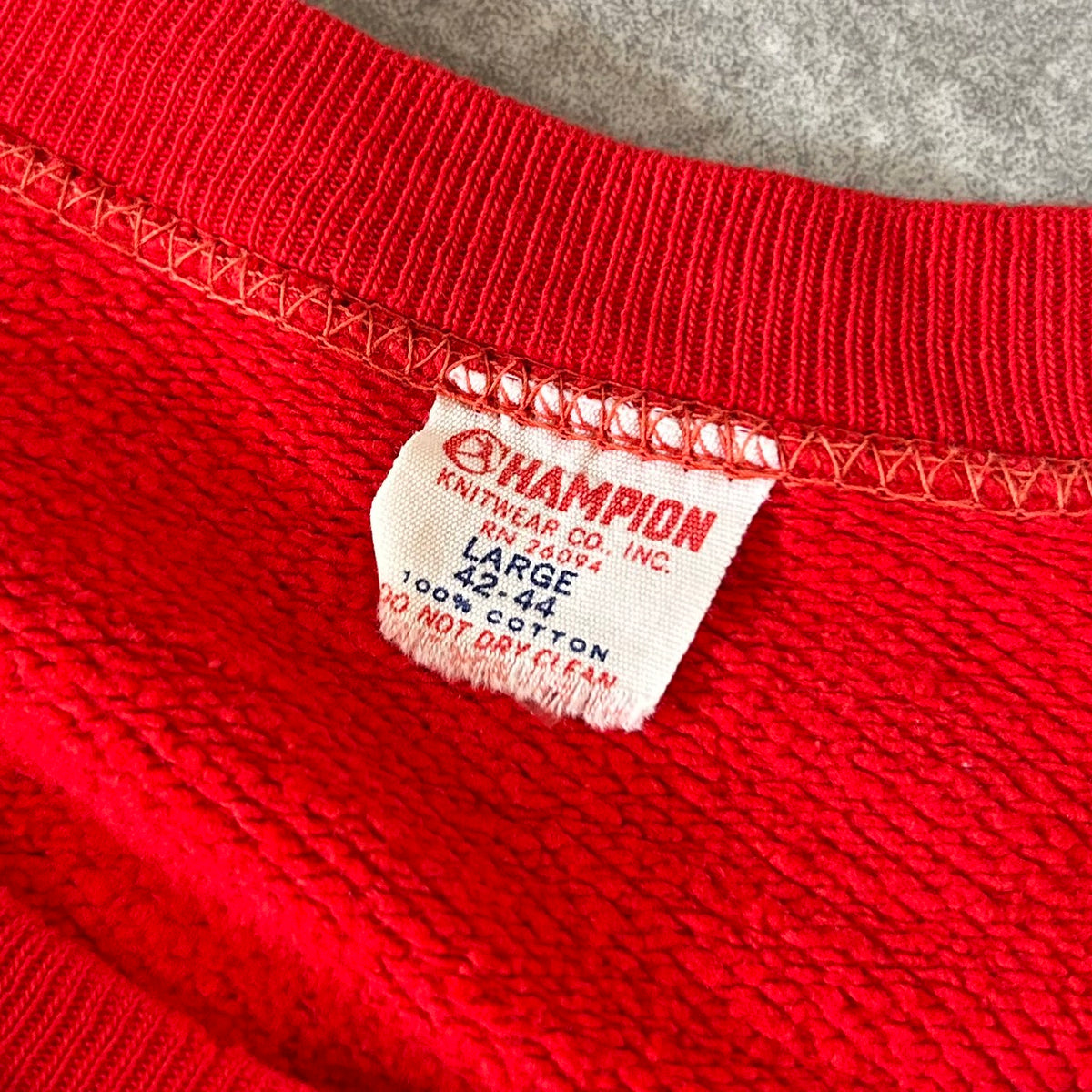 60's Champion RUNNERS TAG RAGLAN SLEEVE SWEAT SIZE L RED