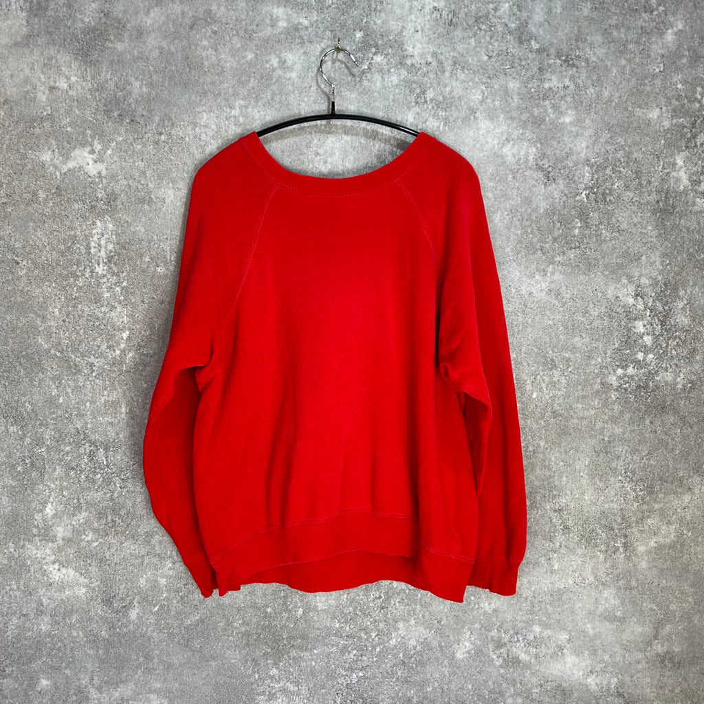 60's Champion RUNNERS TAG RAGLAN SLEEVE SWEAT SIZE L RED