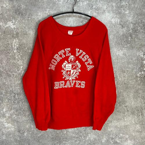 60's Champion RUNNERS TAG RAGLAN SLEEVE SWEAT SIZE L RED