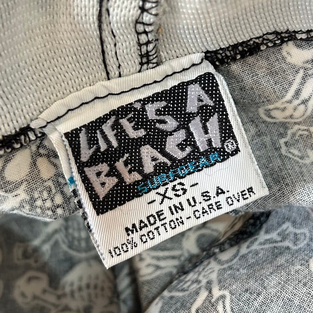 90's Life's a beach Punk Skull Shorts OLD SKATE
