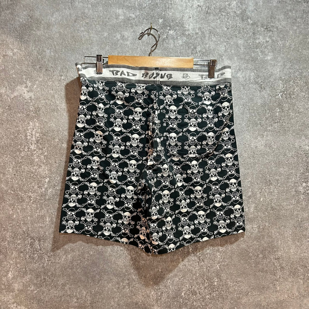 90's Life's a beach Punk Skull Shorts OLD SKATE