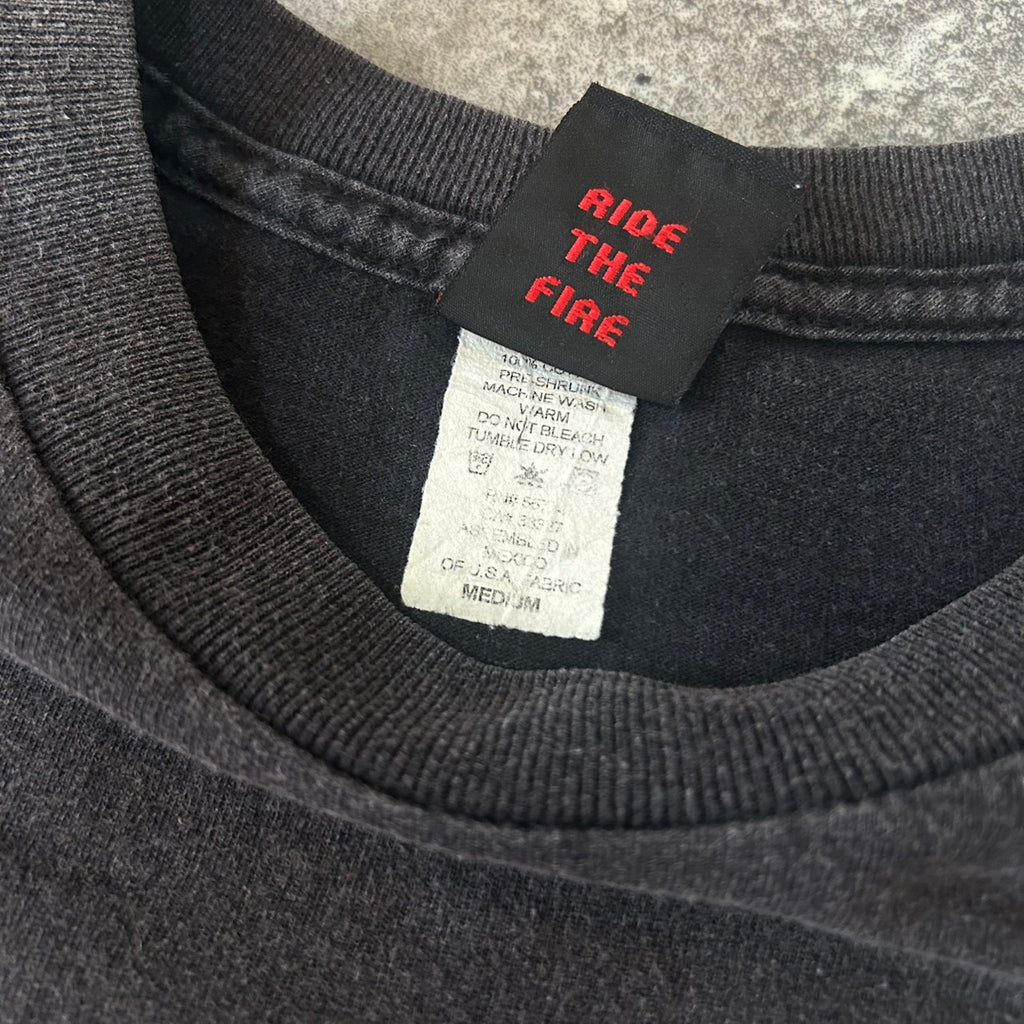 00's SPITFIRE FLAME LOGO TEE size M BLACK FADE