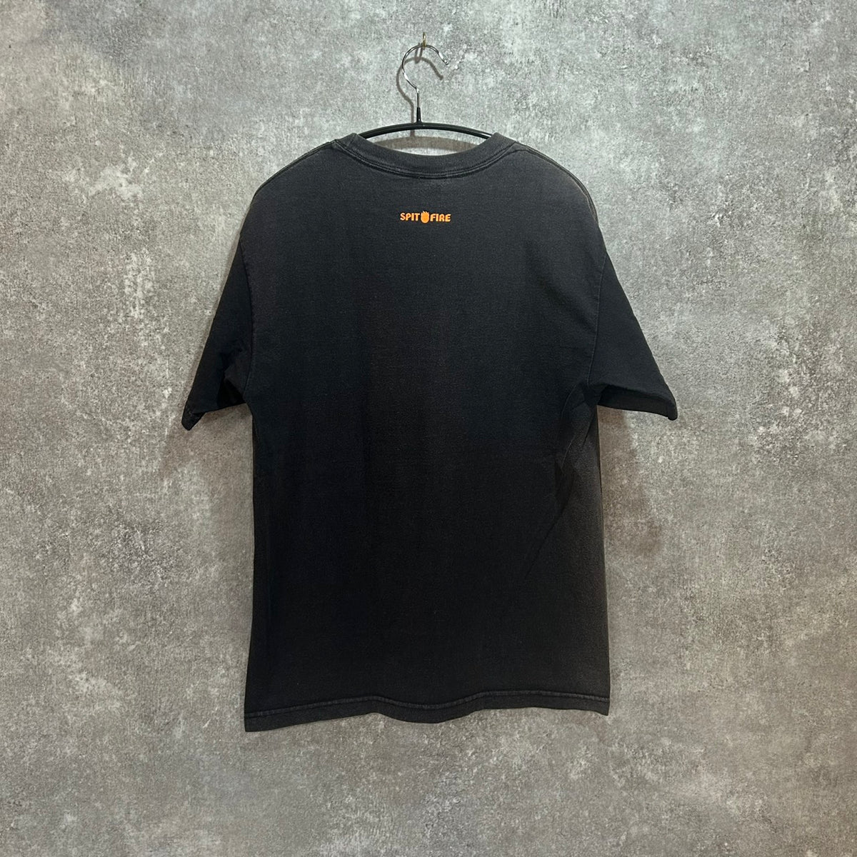 00's SPITFIRE FLAME LOGO TEE size M BLACK FADE