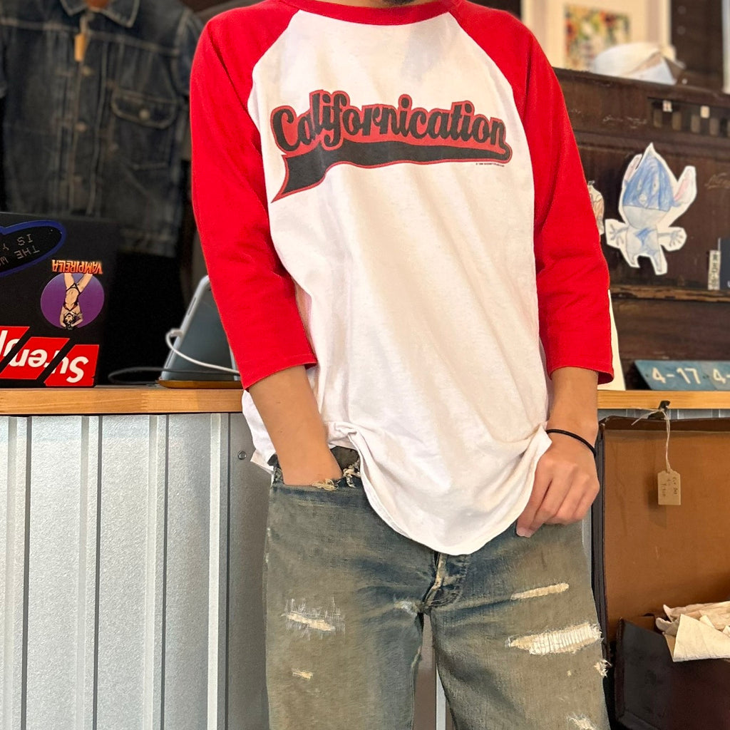 90's RED HOT CHILI PEPPERS Californication RAGLAN SLEEVE TEE SIZE XL 1999©