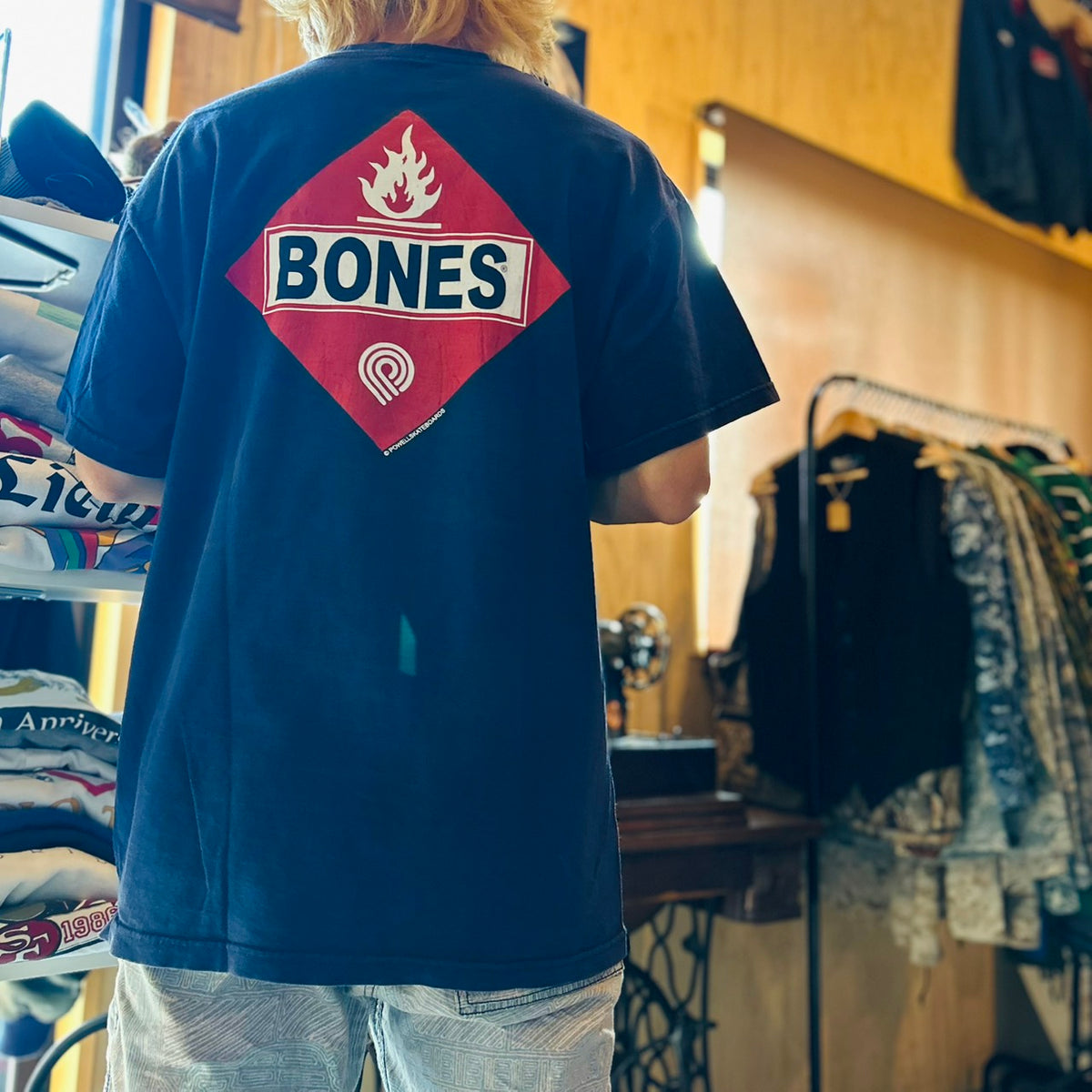90's POWELL PERALTA Flammable Bones OLD SKATE