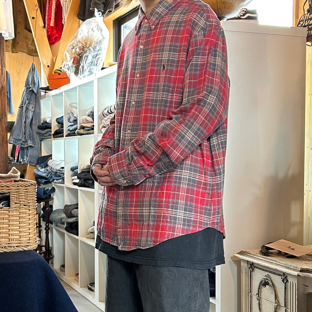 Polo by Ralph Lauren CUSTOM FIT SIZE XL CHECK SHIRT RED