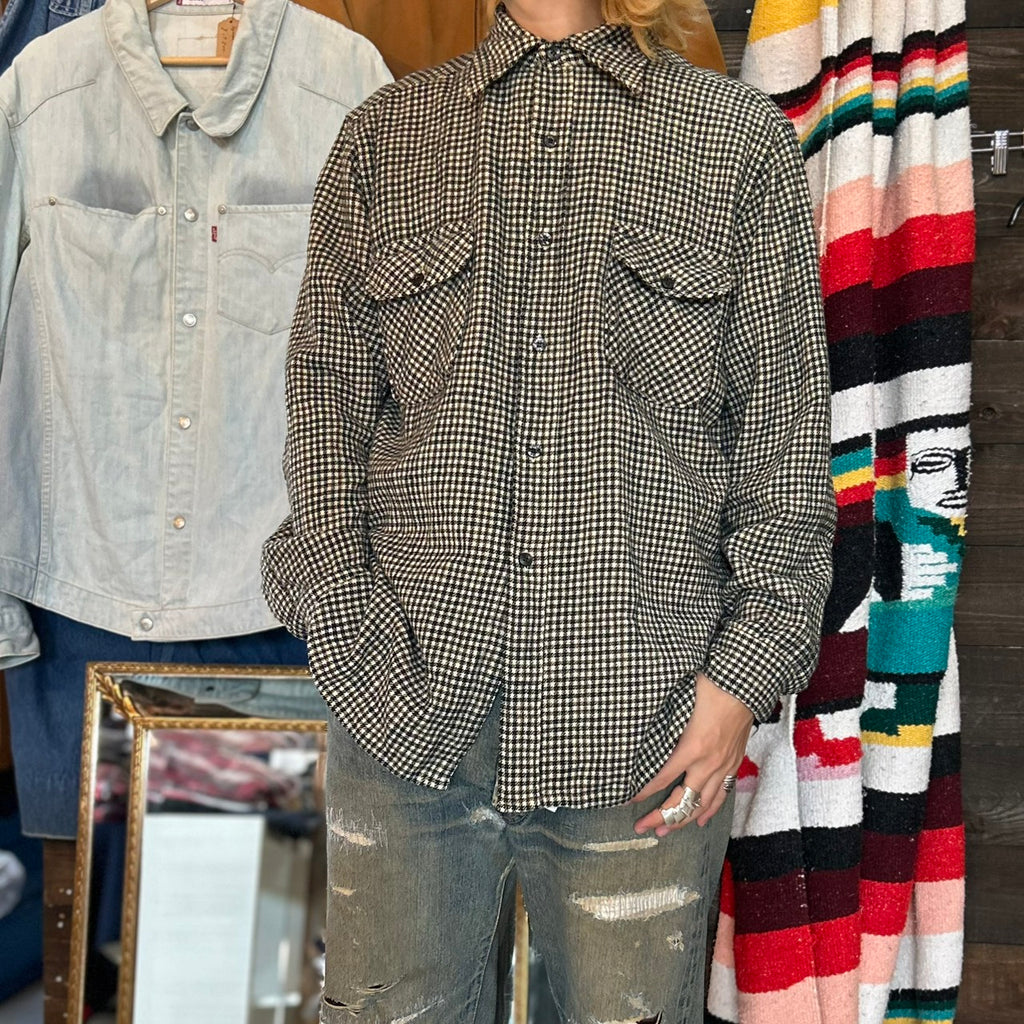 Vintage Pendleton Houndstooth Wool Shirt Circa 1970s