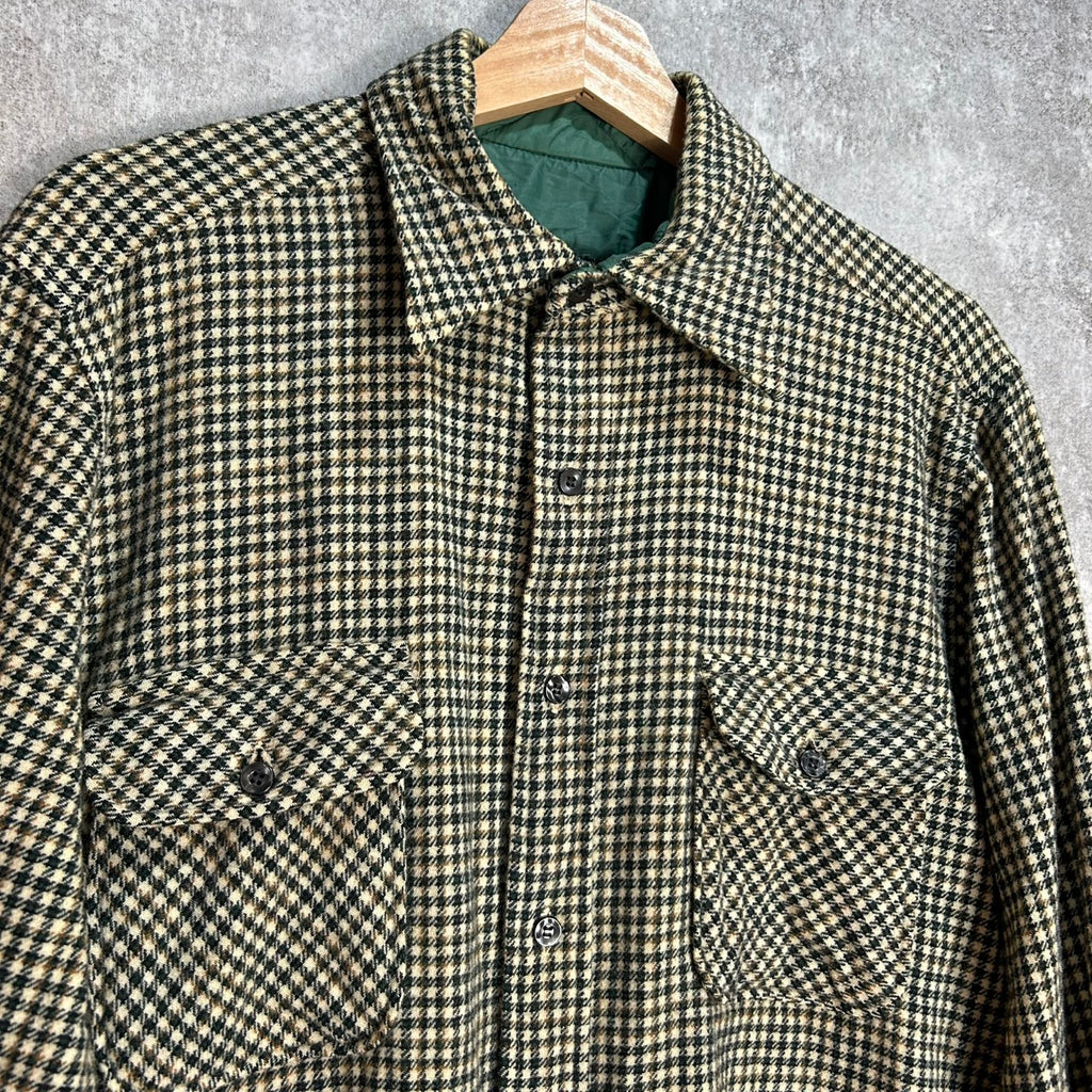 Vintage Pendleton Houndstooth Wool Shirt Circa 1970s